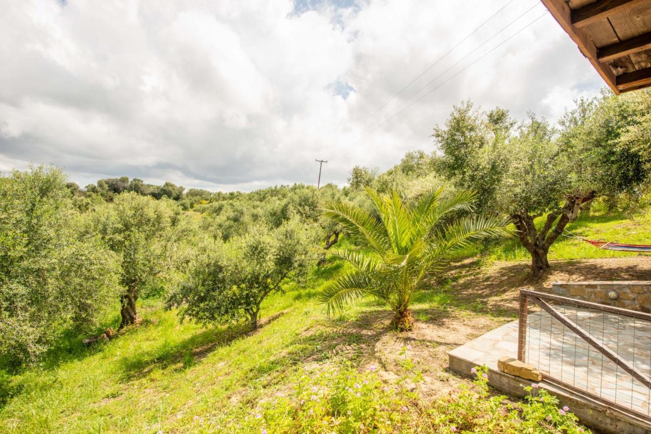 Hakuna Matata Holidays Wooden Lodge With Airco & Pool In Greek Olive Grove Methoni  Luaran gambar